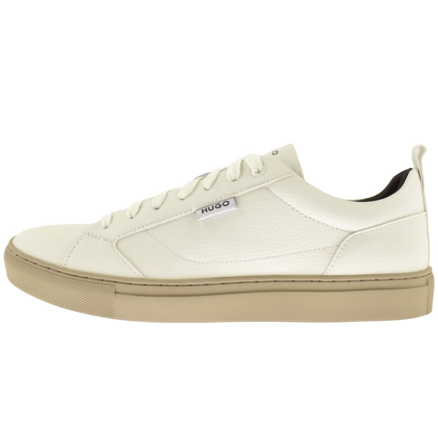 Hugo white trainers clearance